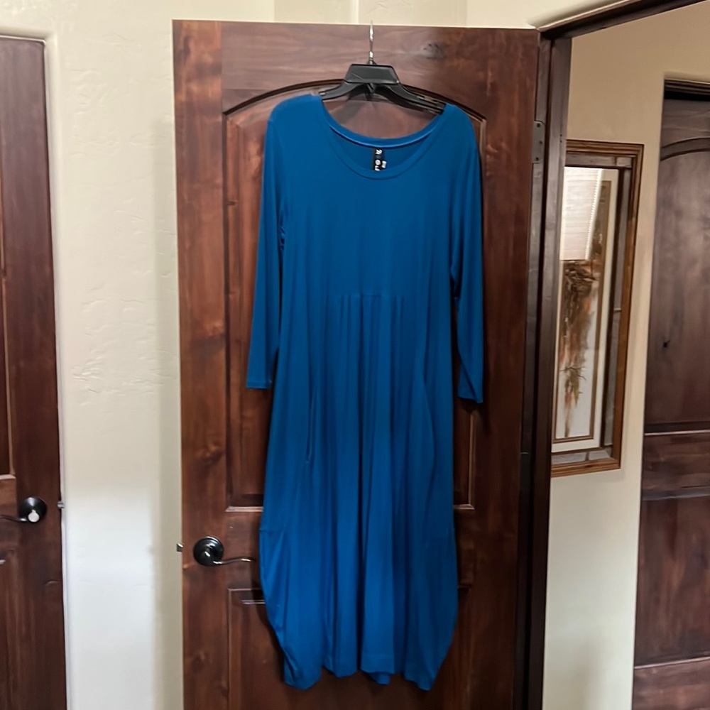 Blue midi dress
